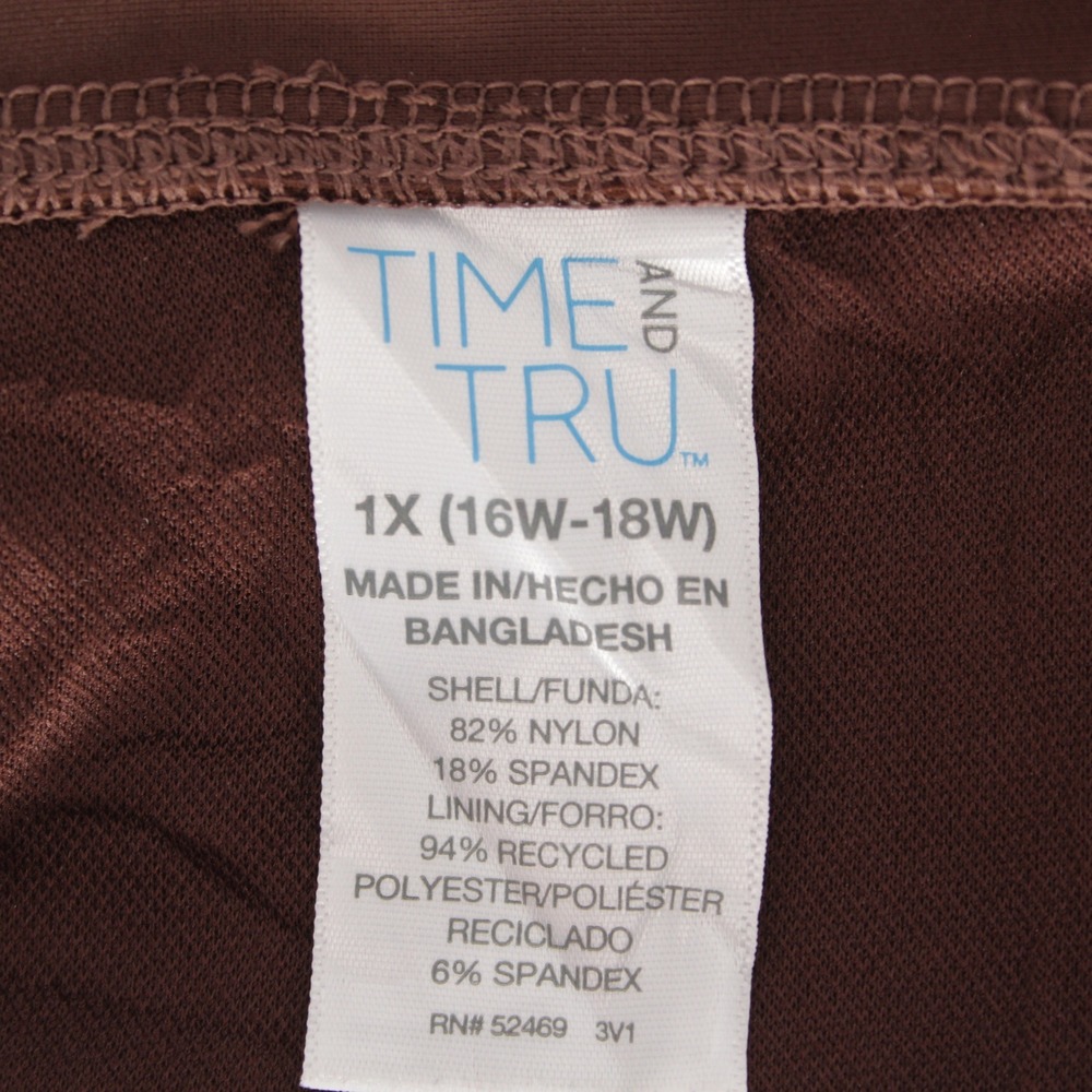 Time and Tru Women's Brown High Waist Bikini Bottom Size 2X - Picture 3 of 4